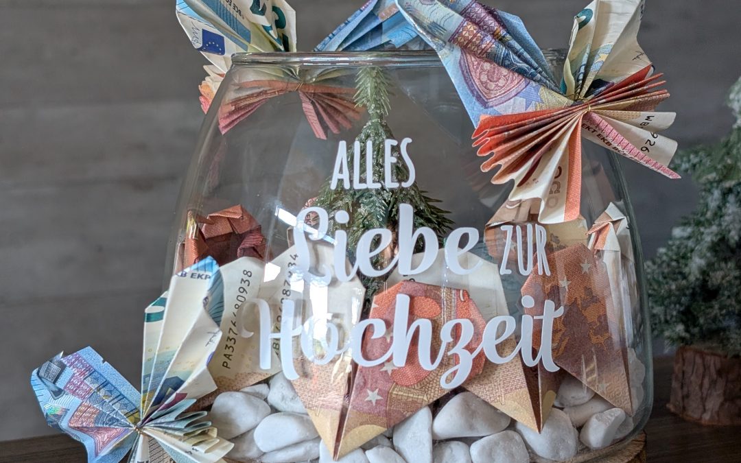 Hochzeitsgeschenk mit dem Plotter